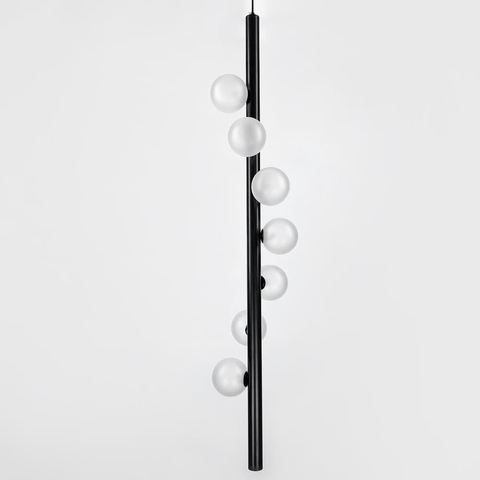 Підвіс з 7 мініатюрними плафонами у чорному корпусі 120 см