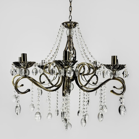 Класична люстра-підсвічник на 8 ламп у бронзовому корпусі Ø 70 см