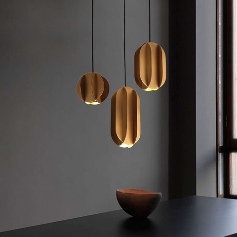 Необычный геометрический латунный светильник 15х24 см