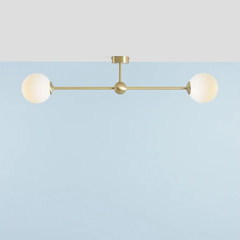 Бра Mae з білими плафонами у видовженому корпусі 75 см