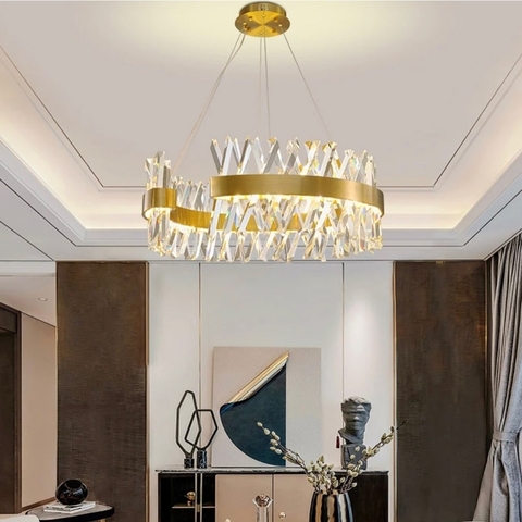 Дизайнерська люстра з кришталевоподібними паличками Ø 80 см