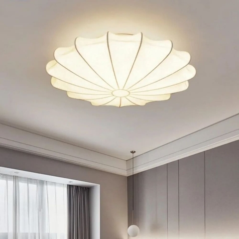 Світильник стельовий із білим полімерним абажуром 50х23 см