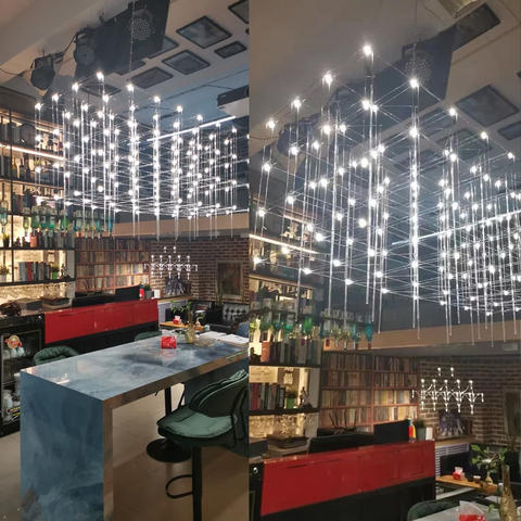 Кубическая люстра в форме параллелепипеда 111х60х60 см