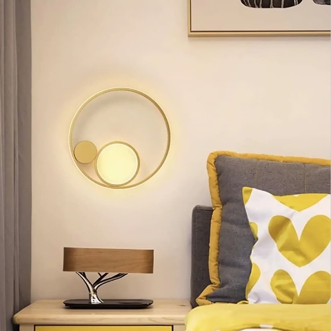 Сучасний стіновий або стельовий LED світильник у латунному корпусі Ø 45 см