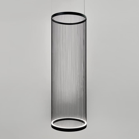 Мінімалістичний світильник у чорному корпусі Ø37х113 см