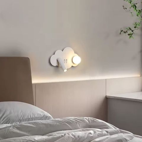 Ліве бра хмаринка у білому корпусі 24х17 см