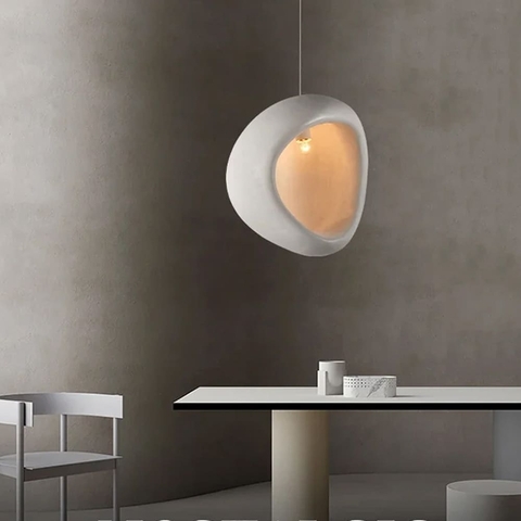 Гіпсовий світильник у білому кольорі Ø40х46 см