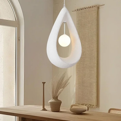 Гіпсовий світильник у білому кольорі 34х50 см