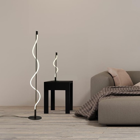 Лампа с оплетенным неоном в черном корпусе 150 см