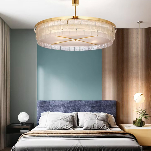 Підвісна люстра з акриловими матовими пластинами Ø 80 см