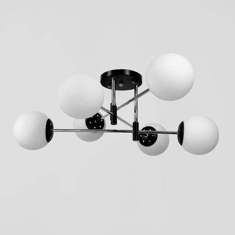 Люстра стельова на 6 білих плафонів Ø 65 см