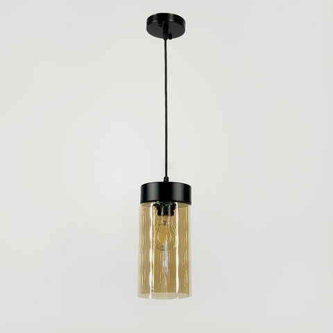 Подвесной светильник Scandinavia с янтарным плафоном Ø12х20 см