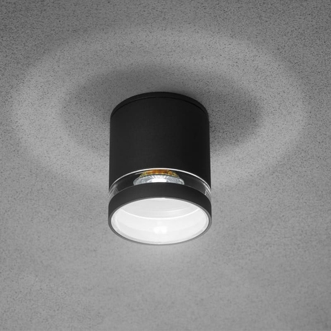 Потолочный светильник RIVEN, алюминий, IP54, макс. 35 Вт, круглый, графит