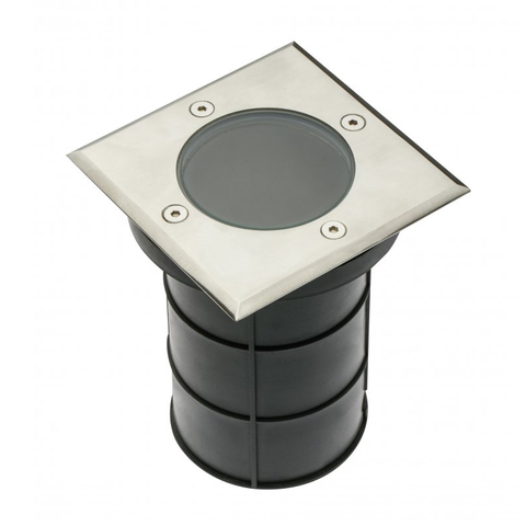 Светильник грунтовой ALFA, GU10, макс. 50 Вт, IP67, квадратный, инокс 