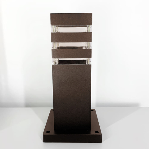 Вуличний ліхтар-стовп в корпусі кольору Coffee 30 см