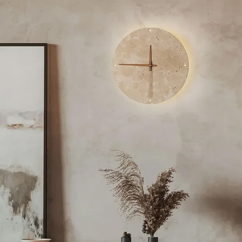 Декоративний круглий світильник-годинник Ø31 см