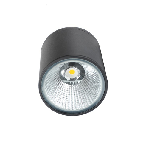 Вуличний стельовий чорний світильник циліндричної форми 11х12 см 10 Вт