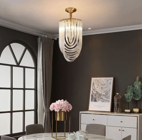 Підвісний світильник Flow Light у золотому каркасі Ø 20 см