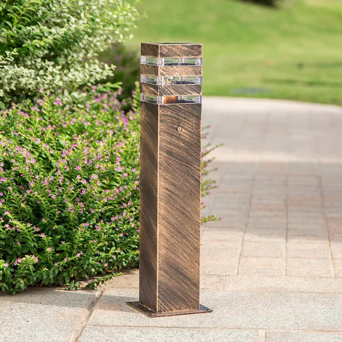 Уличный фонарь в корпусе цвета устаревшее золото 60 см