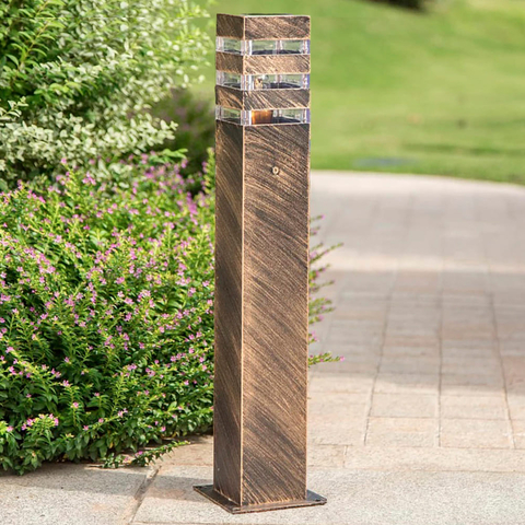 Уличный фонарь в корпусе цвета устаревшее золото 80 см