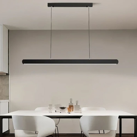 Чорний лінійний LED світильник у корпусі 120 см