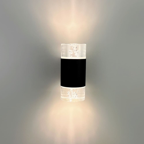 Фасадный черный светильник с эффектом капель 17х8 см