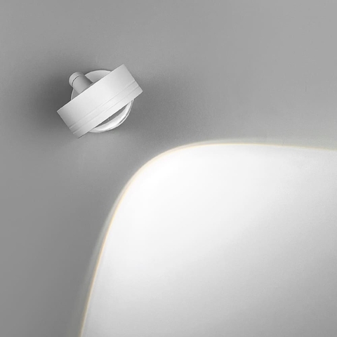 Накладний білий поворотний світильник з лінзою 4000K Ø8х12,5 см