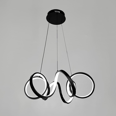 Розкішна чорна люстра MARCELA  Ø 50 см