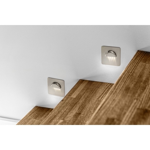 Светильник лестничный GTV LED ESCADA 0,8W, 4000K, DC 12V, IP20, квадратный