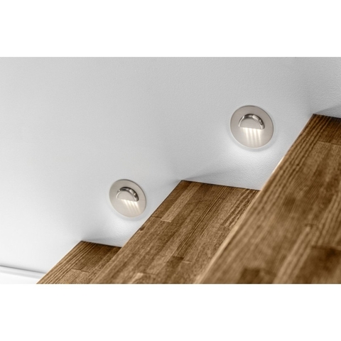 Светильник лестничный GTV LED ESCADA 0,8W, 4000K, DC 12V, IP20, круглый