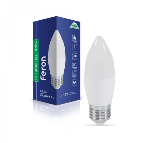 Светодиодная лампа-свеча E27 9W 4000K