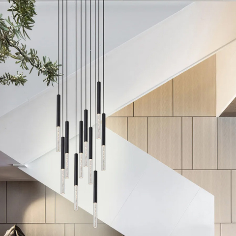 Чорний підвіс із скляним розсіювачем з ефектом бульбашок 41 см