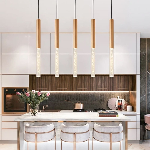 Латунний підвіс із скляним розсіювачем з ефектом бульбашок 71 см