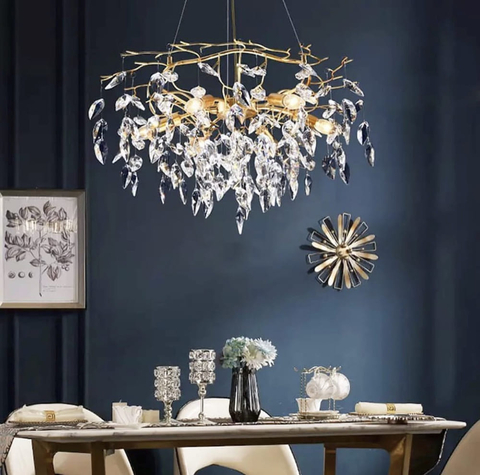 Сучасна підвісна люстра з серії світильників з флористичних мотивів Ø 80 см