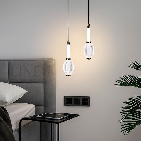 Золотий світлодіодний підвіс на 3 світлових режими 22х7 см