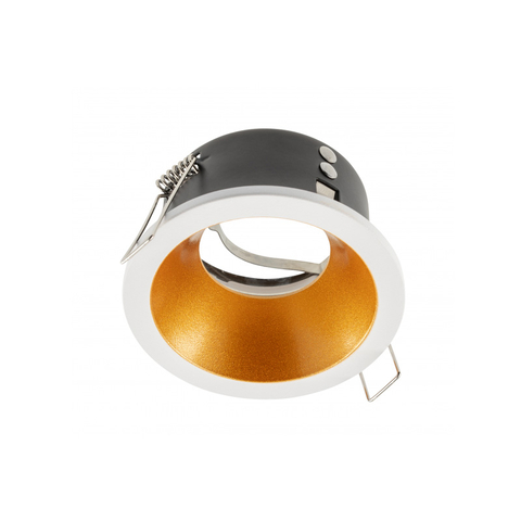 Корпус світильника точкового ELVA, IP54, Ø85x45 мм, білий/мiдний