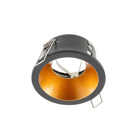 Корпус світильника точкового ELVA, IP54, Ø85x45 мм, чорний/мiдний