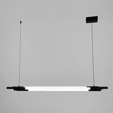 Чорний трубчастий LED світильник у корпусі 110 см