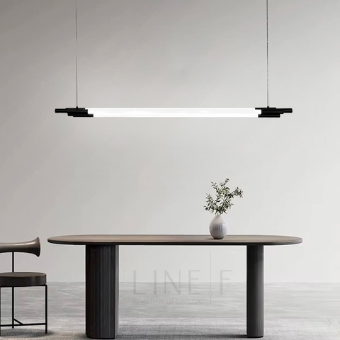 Чорний трубчастий LED світильник у корпусі 130 см