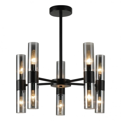 Люстра чорна Ardero AURORA на 10 ламп