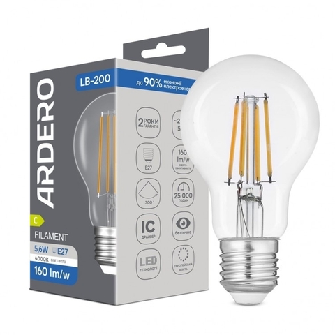 Светодиодная лампа Ardero LB-200 5,6Вт E27 4000K