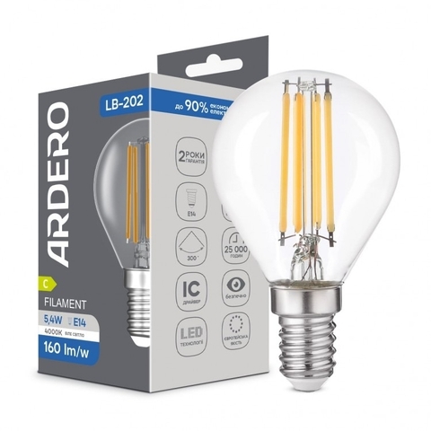 Светодиодная лампа Ardero LB-202 5,4Вт E14 4000K