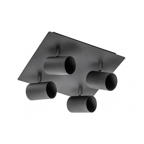 Світильник стельовий VENETO , IP20, макс. 4*20 Вт, GU10, квадрат, чорний