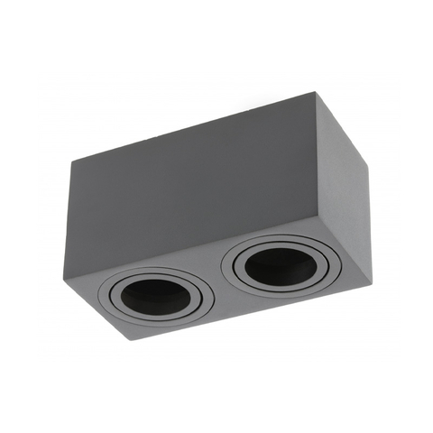 Світильник стельовий AVEIRO DUO BIS, GU10, IP20, подвійний, квадратний, чорний