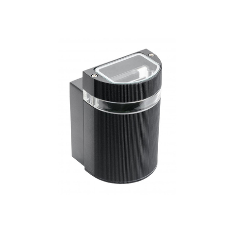 Світильник фасадний GTV SILVA одинарний, GU10, MAX.50W, IP54, чорний