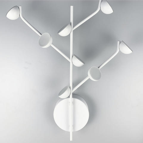 Бра на 8 плафонів в білому корпусі Mantra