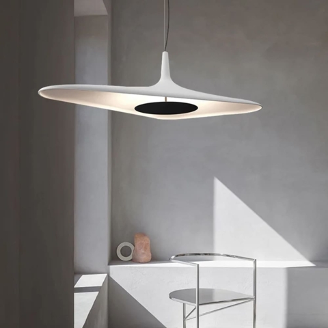 Світильник із унікальним білим динамічним плафоном 120 см