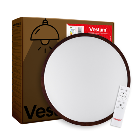 Потолочный светильник SLOT матовый 80W 490*65мм 3000К-6500К с ДК махагон