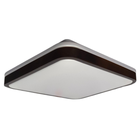 Стельовий світильник GLOW матовий 60W 391*391*65мм 3000К-6500К з ДК горіх
