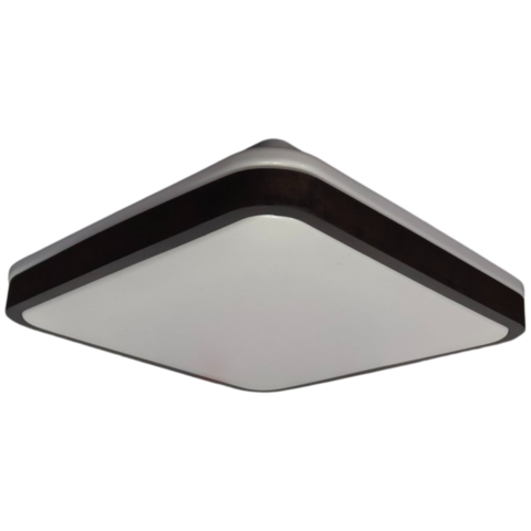 Стельовий світильник GLOW матовий 60W 391*391*65мм 3000К-6500К з ДК махагон